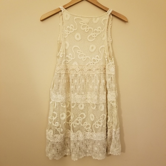 Boho Lace Mini Dress - Picture 2 of 8